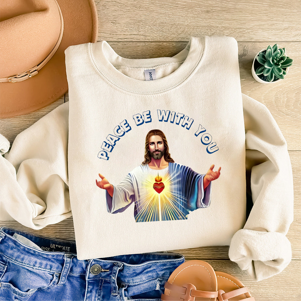 Peace Be With You Png, Png, Christian Christmas Png, Coquette Jesus Christmas Png, Bible Verse Png, Faith Png, Oh Holy Night, Jesus Png, Tee S69 BAA