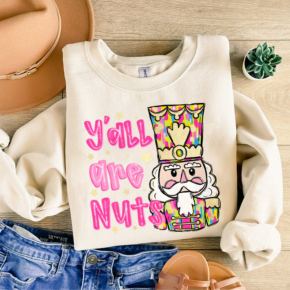 Glitter Christmas Nutcracker Png, Christmas Png, Y'all are Nuts Png, Nutcracker Png,Tis the Season, Merry Christmas Png,Colorful Brushstroke S179