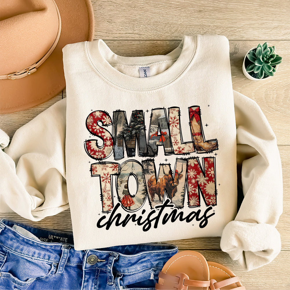 Vintage small town christmas PNG, Cowgirl Png, Small town girl Christmas PNG, highland cow Christmas png, Christmas western png S200 abccc