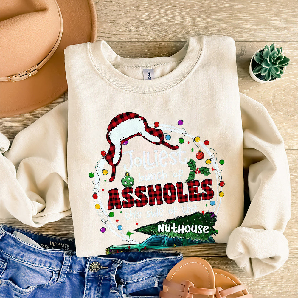 Jolliest Bunch of Assholes This Side of the Nuthouse png, Christmas Santa png, Funny Christmas png, Rude png, Christmas Jumper Png S240 091124