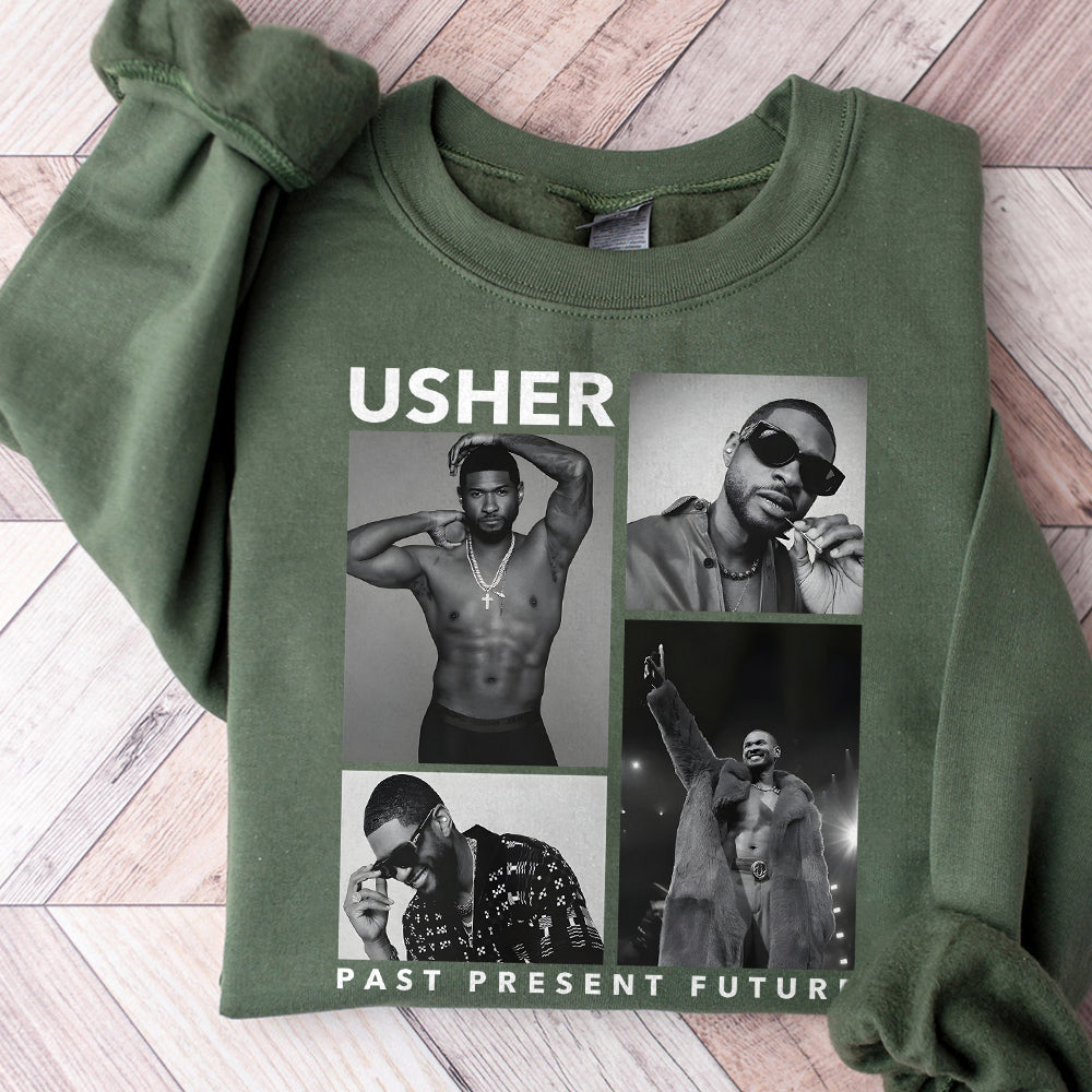 Usher 2024 Tour Usher Past Present Future World Tour Usher Fan Merch Usher Concert Usher World Tour Shirt Usher Fan Merch Gift Usher Shirt TM1510 09