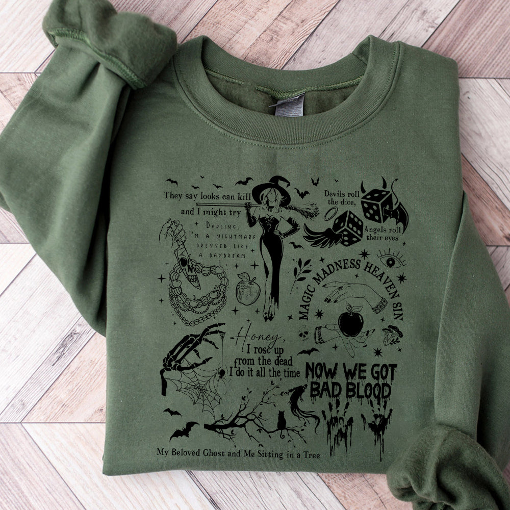 Halloween Lyrics Songs Png, Halloween Lyrics Youth Png, Spooky Season Tee, Ghost Haunt T-Png, Fall Season Tee, Spooky PNG1510 10 3 NPN