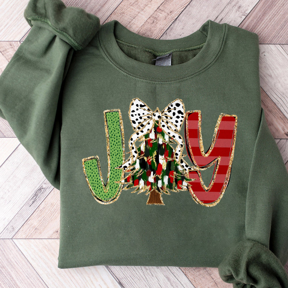 JOY Colorful Coquette glitter Christmas ornament png Christmas design dtf Christmas girls winter png santa design bow acrylic brushstroke 1 S95