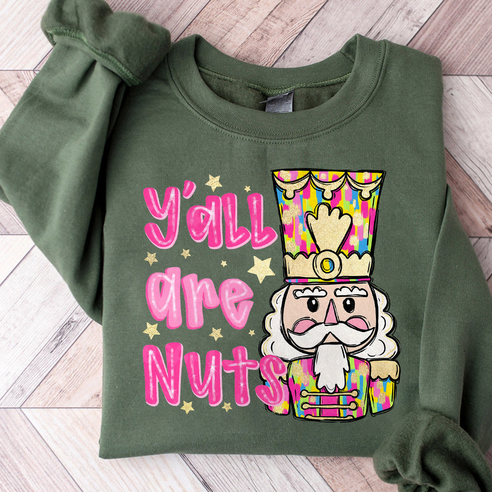 Glitter Christmas Nutcracker Png, Christmas Png, Y'all are Nuts Png, Nutcracker Png,Tis the Season, Merry Christmas Png,Colorful Brushstroke S179