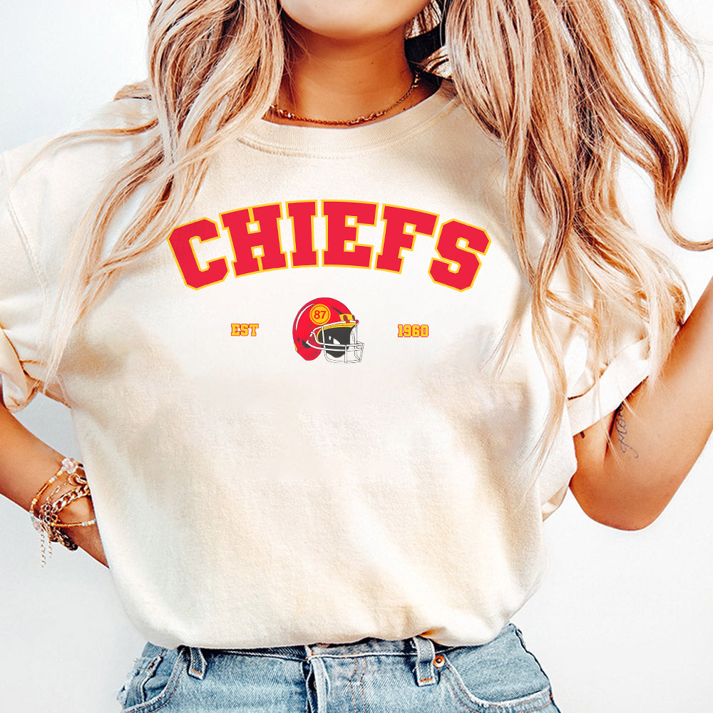 Kansas City Chiefs Shirt, Vintage Kansas City Football Shirt, Plus Size Shirt, Travis Kelce Shirt, KC Chiefs Jersey SP2809 05