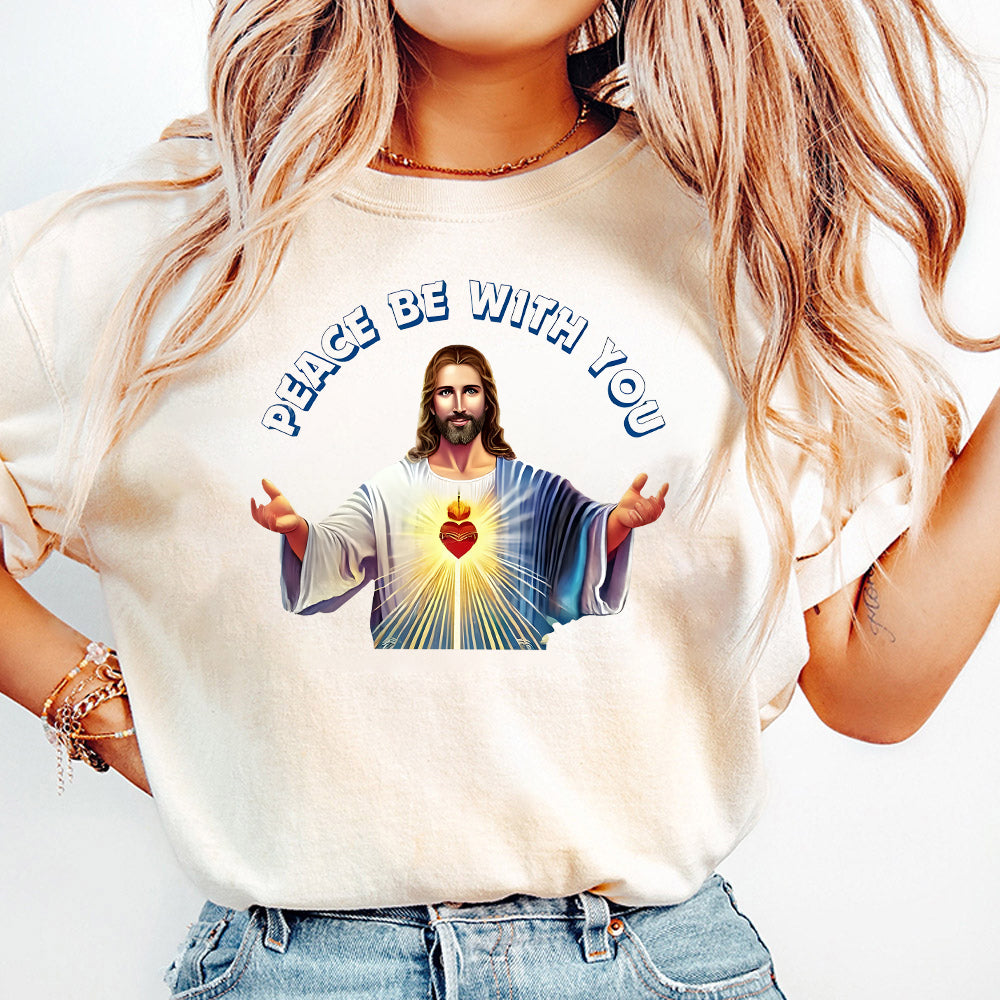 Peace Be With You Png, Png, Christian Christmas Png, Coquette Jesus Christmas Png, Bible Verse Png, Faith Png, Oh Holy Night, Jesus Png, Tee S69 BAA