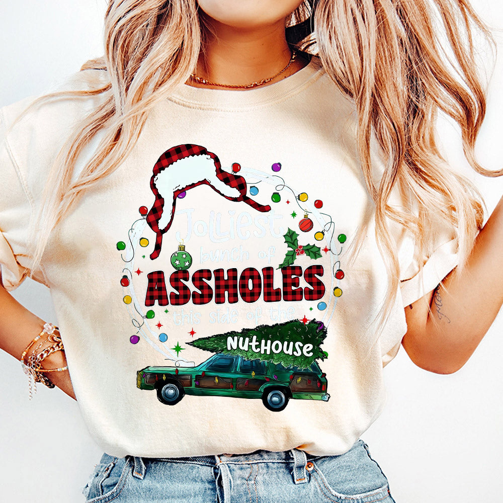 Jolliest Bunch of Assholes This Side of the Nuthouse png, Christmas Santa png, Funny Christmas png, Rude png, Christmas Jumper Png S240 091124