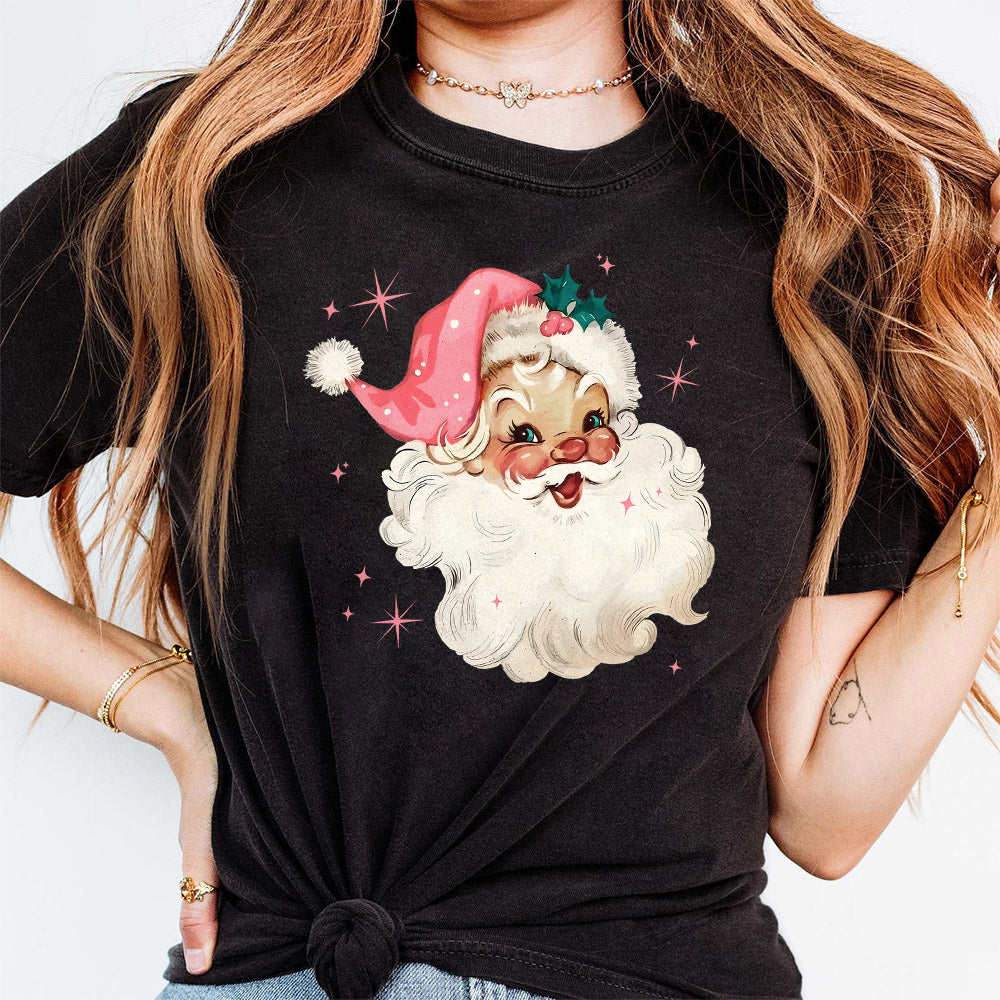 Pink Santa Retro Christmas Pngs Pngs for Women Pink Christmas Matching Family Pngs Pink Vintage Holiday Party S164 SNA