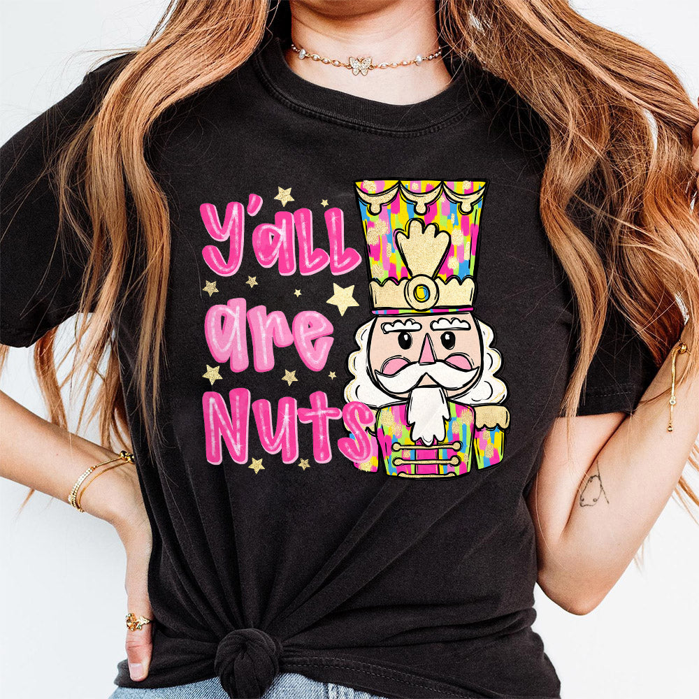 Glitter Christmas Nutcracker Png, Christmas Png, Y'all are Nuts Png, Nutcracker Png,Tis the Season, Merry Christmas Png,Colorful Brushstroke S179