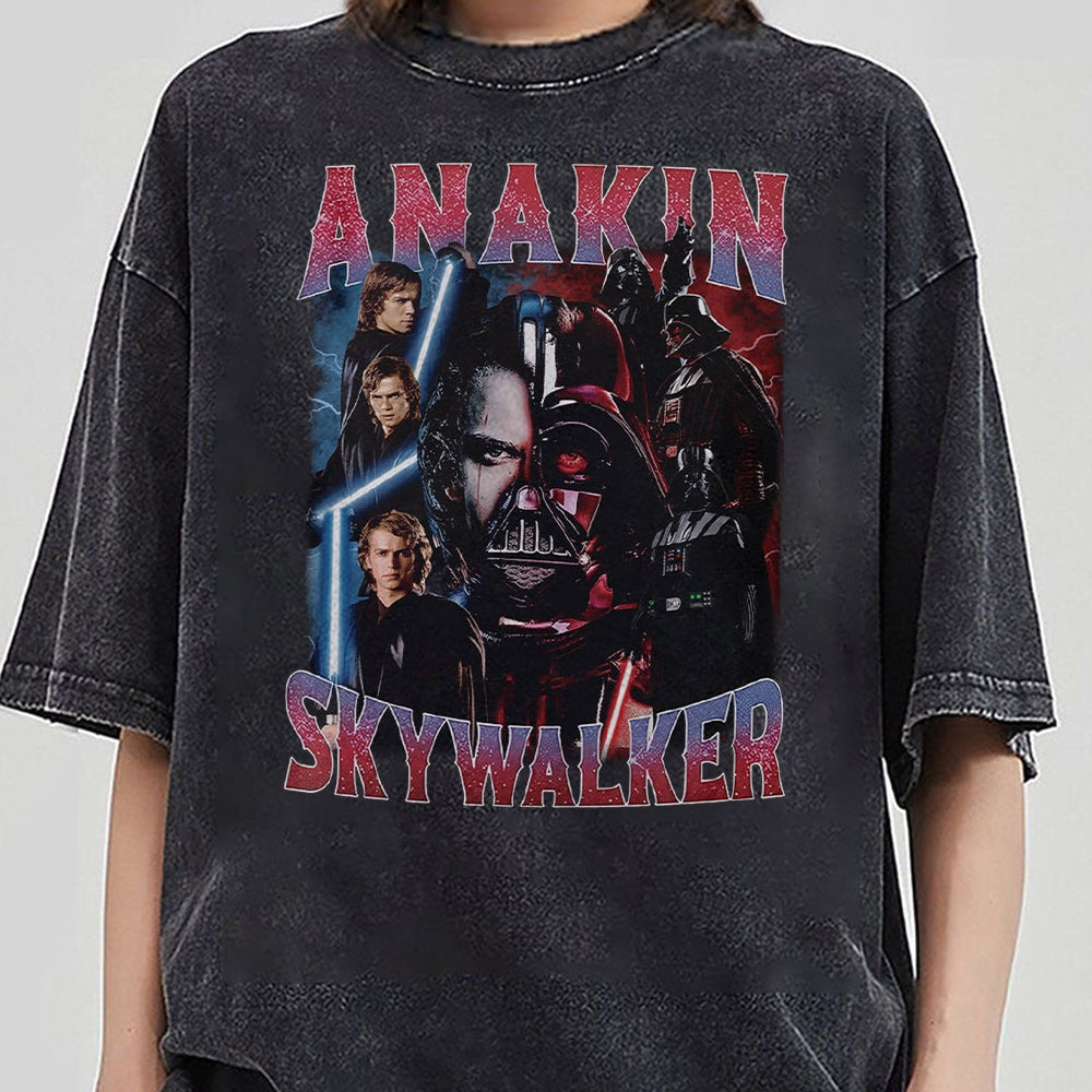 Anakin Skywalker Darth Vader 90s Vintage Bootleg Style T-Shirt, Classic Retro Graphic Unisex Tee Gift For Men and Women AAA