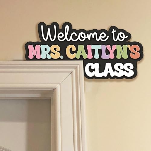 Personalized Teacher Name Doorframe Corner Sign, Custom Teacher Welcom Sign Gift, Back to School Gift, Custom Teacher Doorframe Sign, Teacher door hanger