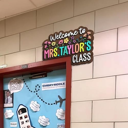 Personalized Teacher Name Doorframe Corner Sign, Custom Classroom 3D Doorframe Corner Sign, Custom Teacher Door Sign Corner, Custom Teacher Appreciation Gift, Back to School Welcome Sign dofra