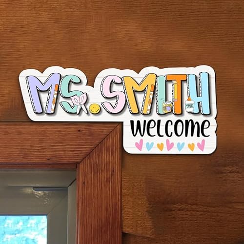 3D Teacher Name Doorframe Corner Sign, Custom 3D Teacher Door Sign, Teacher Back to School Gift, Teacher Doorframe Sign, Classroom Decor