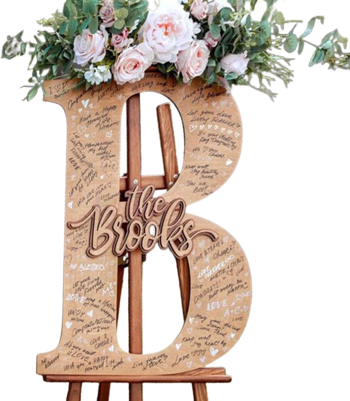 Personalized 3D Wedding Guest Book Alternative, Custom Name Wooden Wedding Family Name Sign, Guest Book Wedding Reception Welcome Sign, Beach/Lawn Wedding Destination Decorations printlight