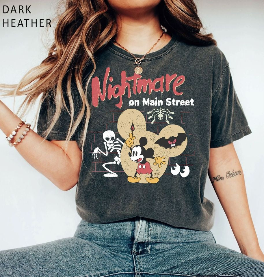 Nightmare on main street Disney shirt, Mickey Halloween shirt DH2507 03
