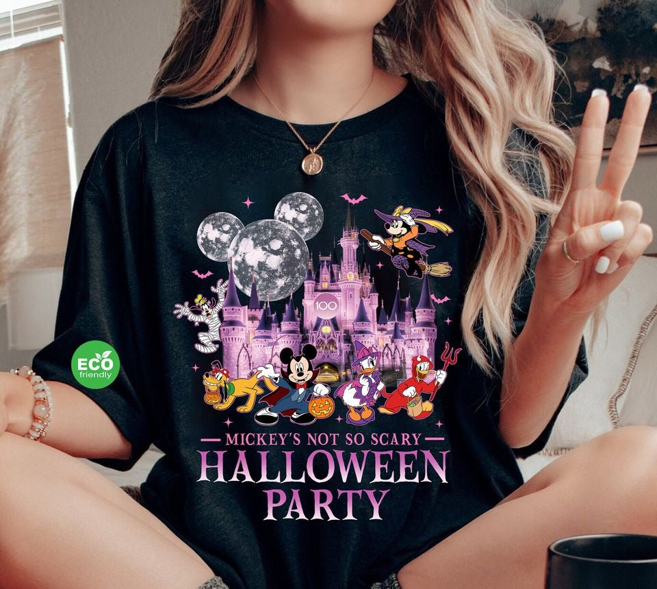 Mickey's Not So Scary Halloween party 2024 shirt, Mickey & friends New outfit 2024 Halloween shirt, Family Group matching costume DH2407 24