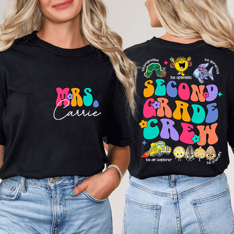 Personalized Learn These Qualities From Your Children's Book Friends Teacher Two Sided T-Shirt 2MAT88