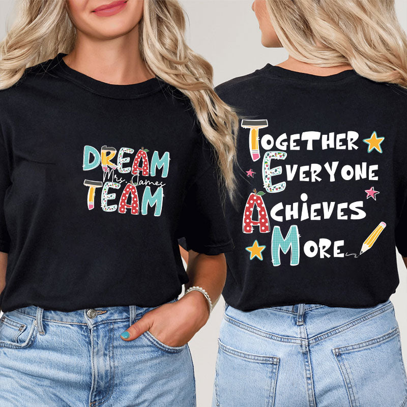 Personalized I Helping Small Hands Do Big Things Teacher Two Sided T-Shirt 2MAT68