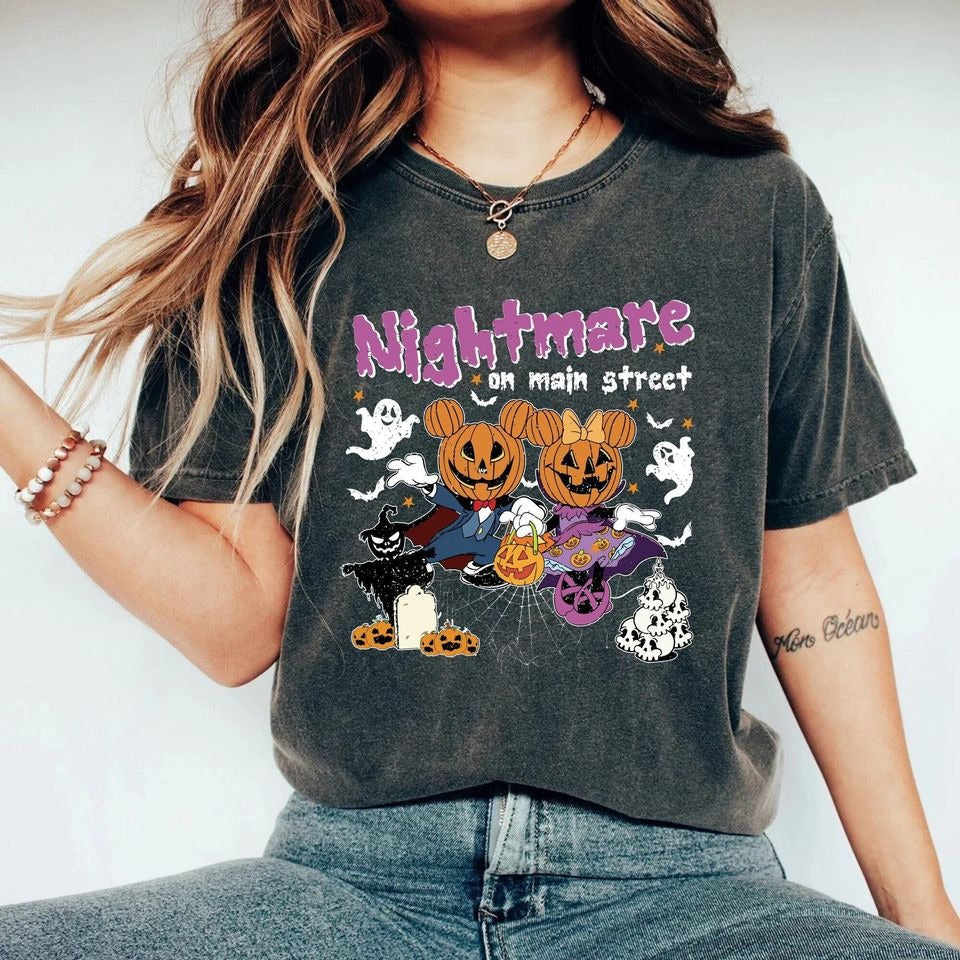 Nightmare On Main Street Mickey Minnie Shirt, Disney Halloween DH2507 04