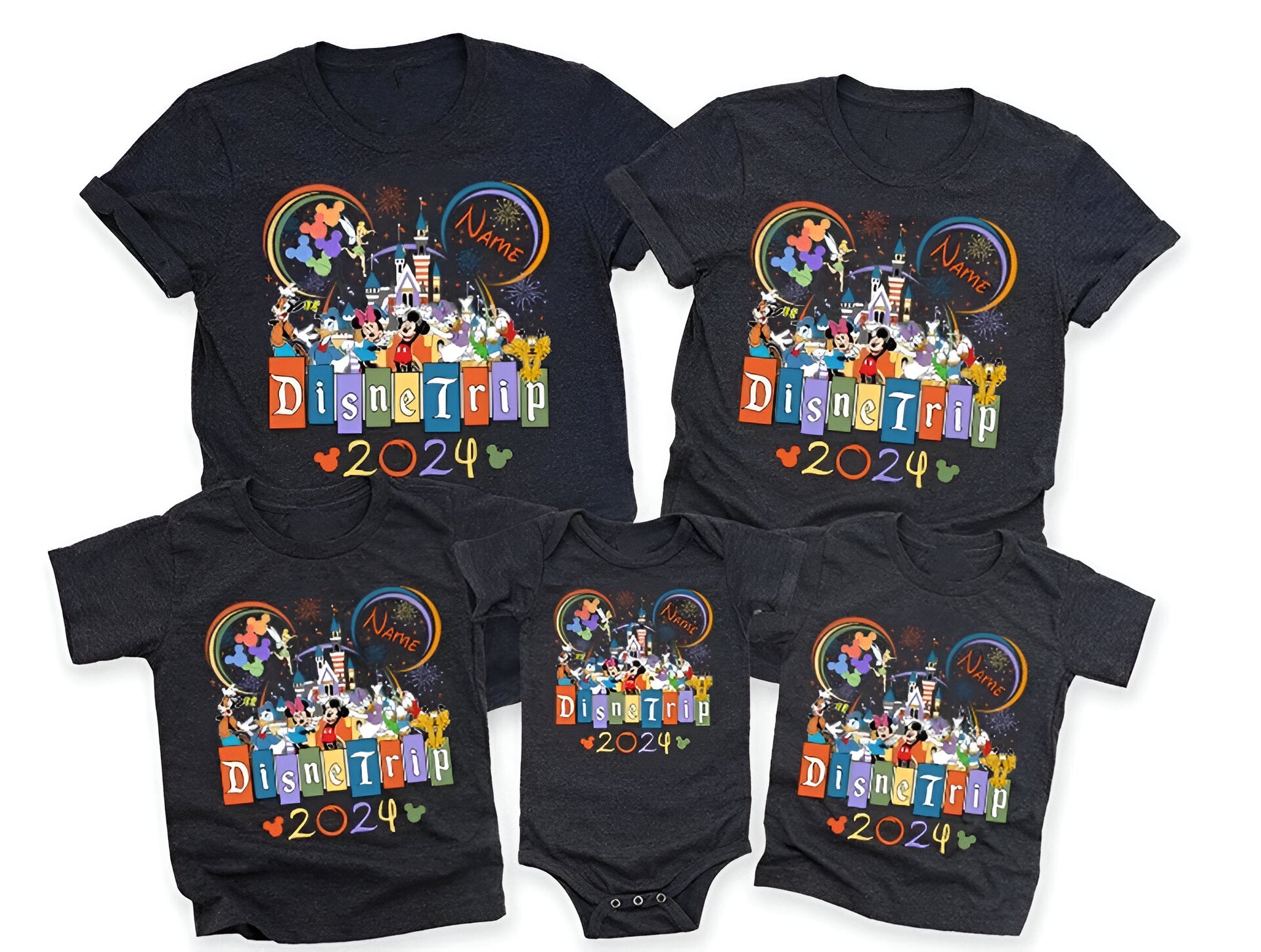 Custom 2024 Disney Family Vacation Shirts, Disney Castle 2024 Shirts DH2207 06