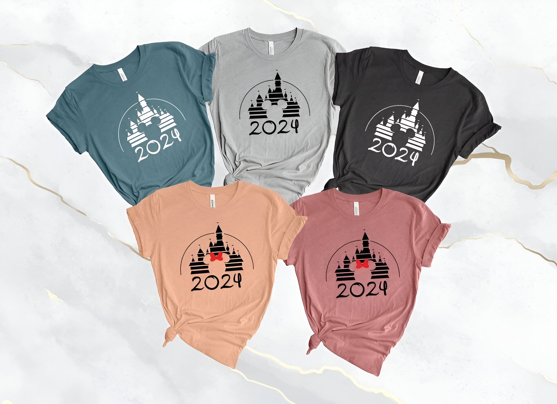 Custom 2024 Disney Family Vacation Shirts, Disney Castle 2024 Shirts DH2007 08