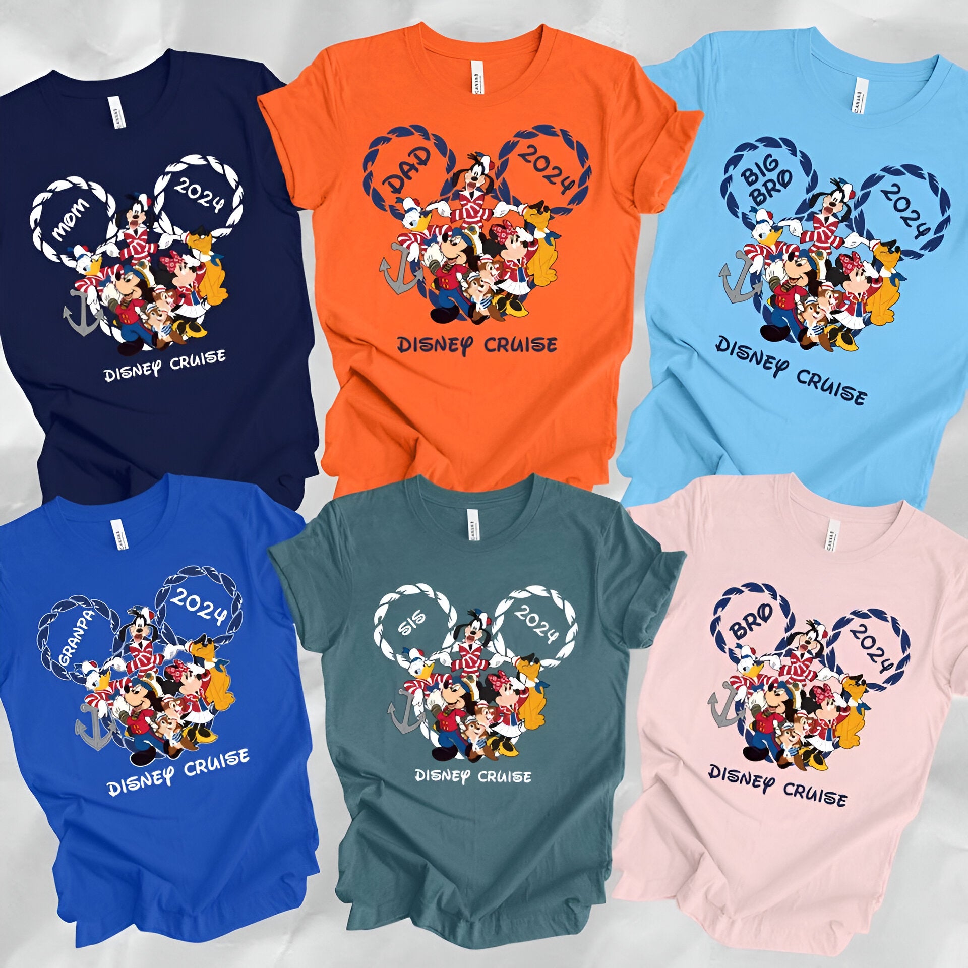 Custom 2024 Disney Family Vacation Shirts, Disney Castle 2024 Shirts DH2007 05