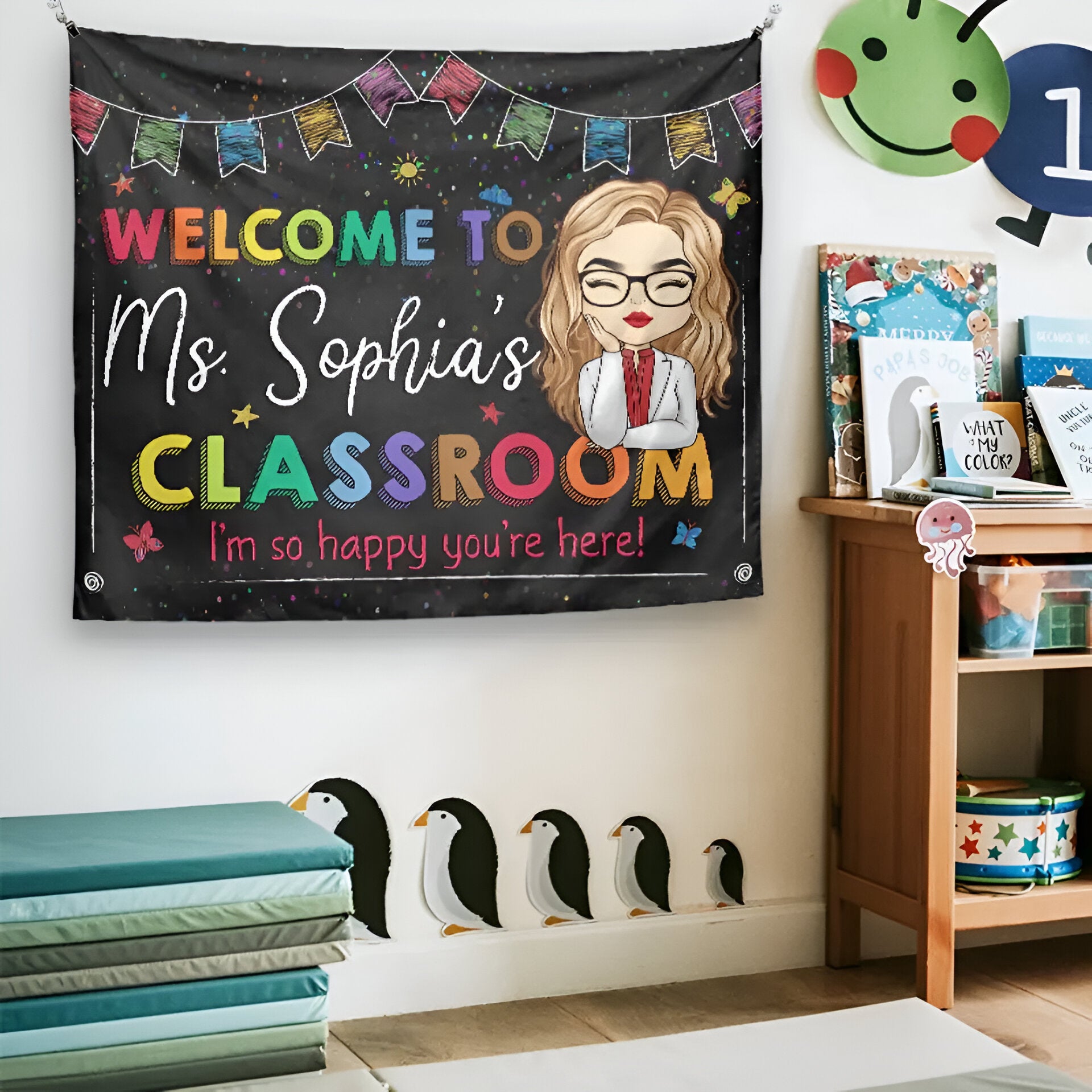 Welcom To My Classroom - Teacher Personalized Custom Tapestry - Gift For Teacher Tapes