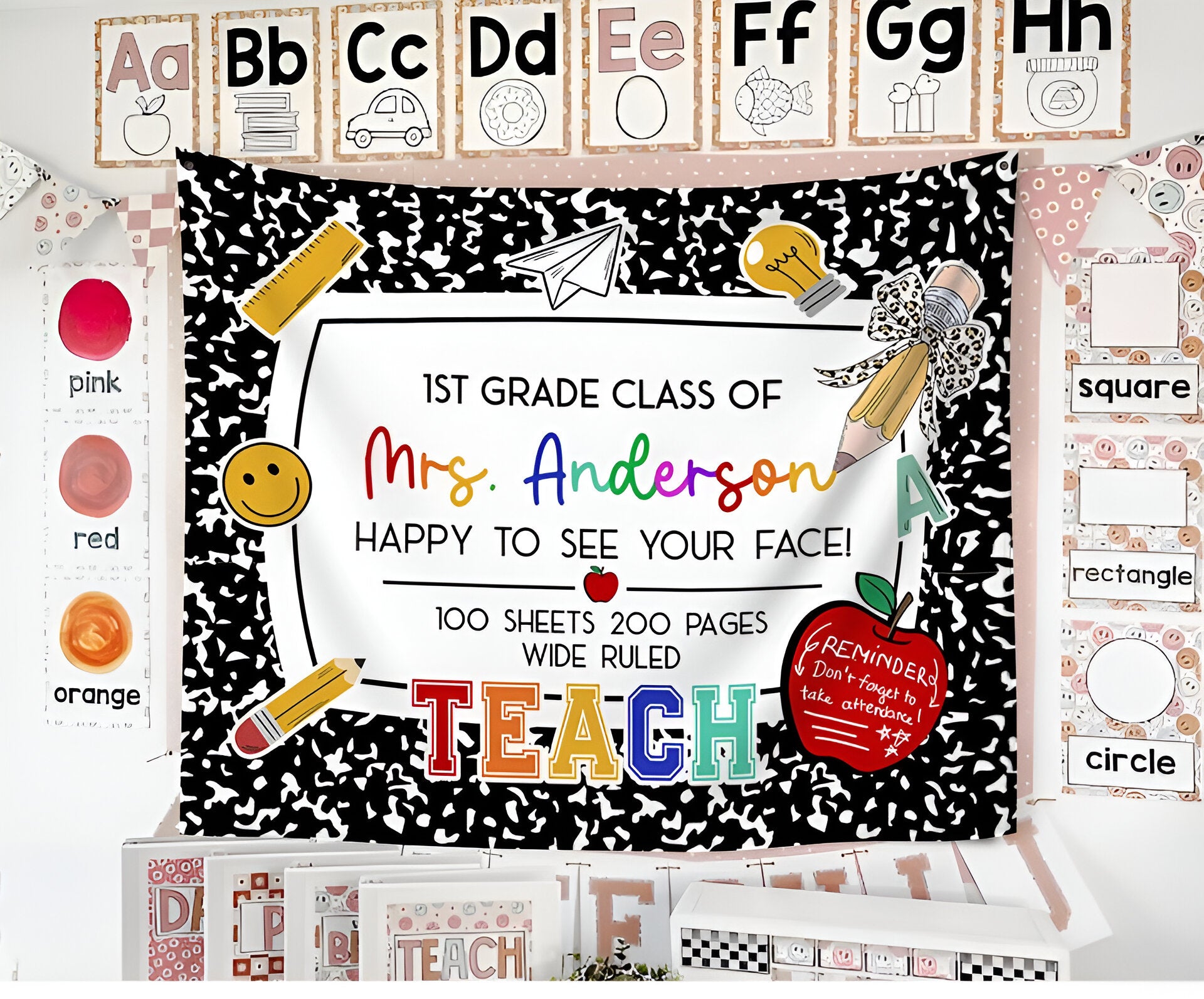 Personalized Teacher Classroom Tapestry, Classroom Decor, Class Tapestry, Back To School Tapes