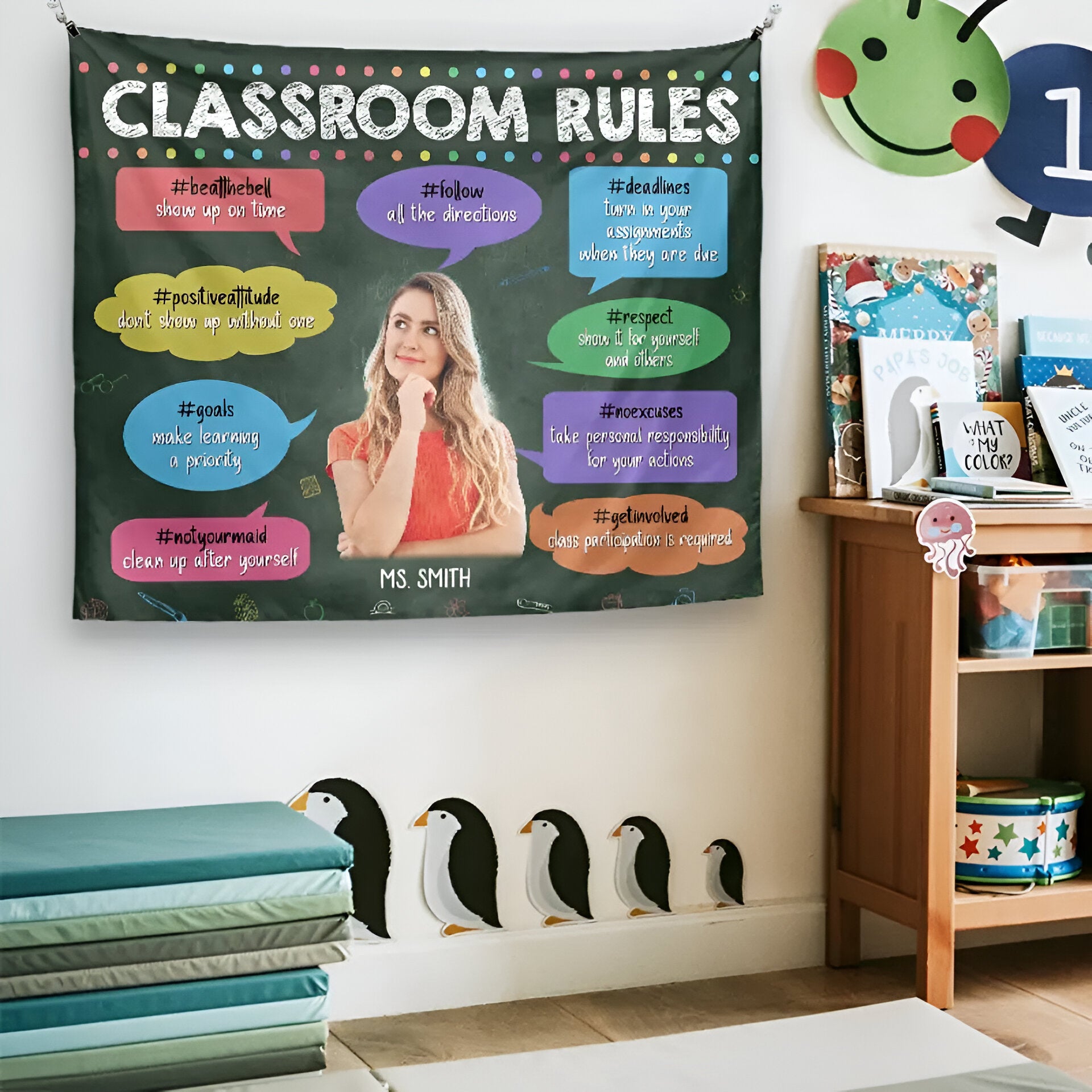 Custom Photo The Best Teachers Teach From The Heart - Teacher Personalized Custom Tapestry - Gift For Teacher Tapes