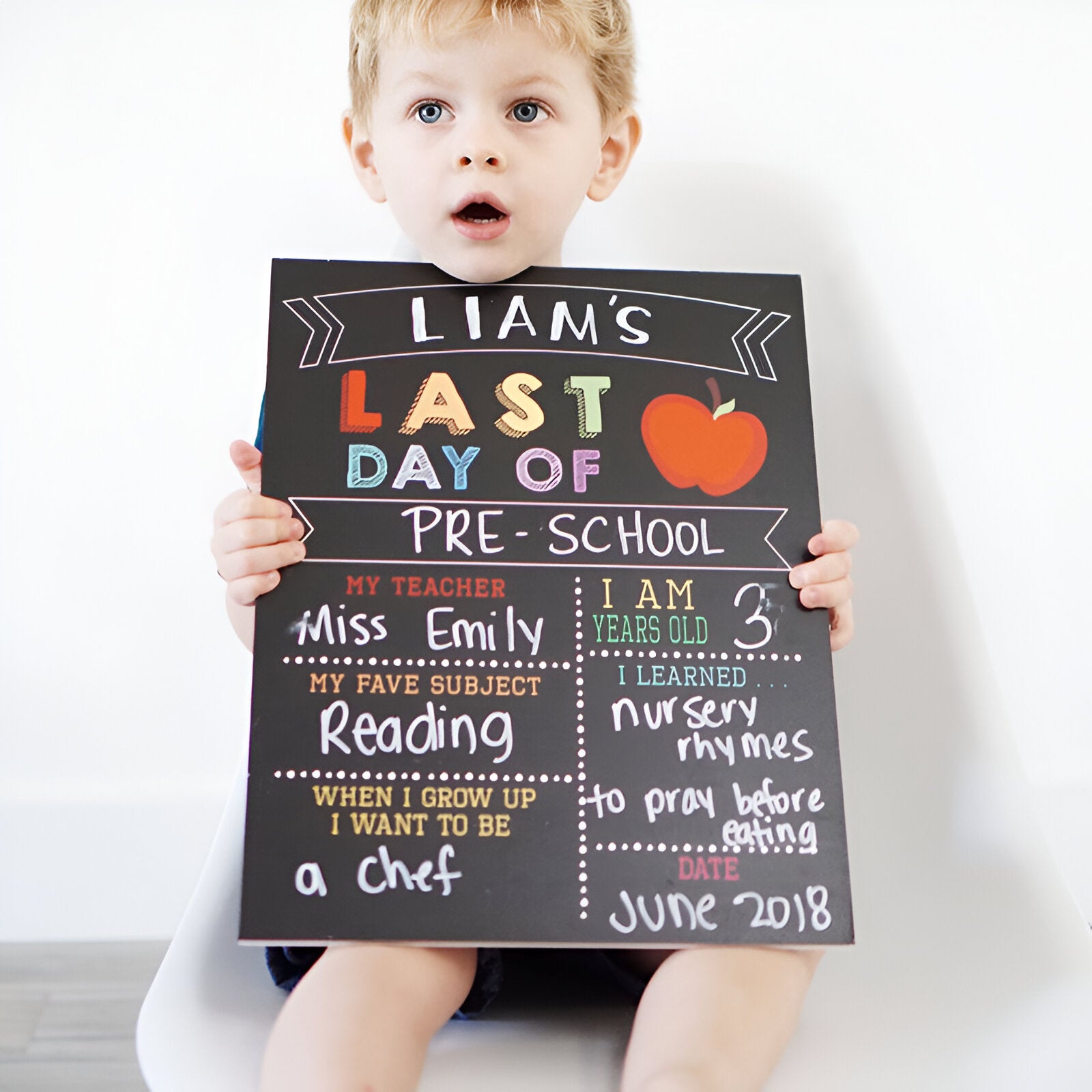 DIY First_Last Day Of School Sign Wonderful Gift for Kids Scsign