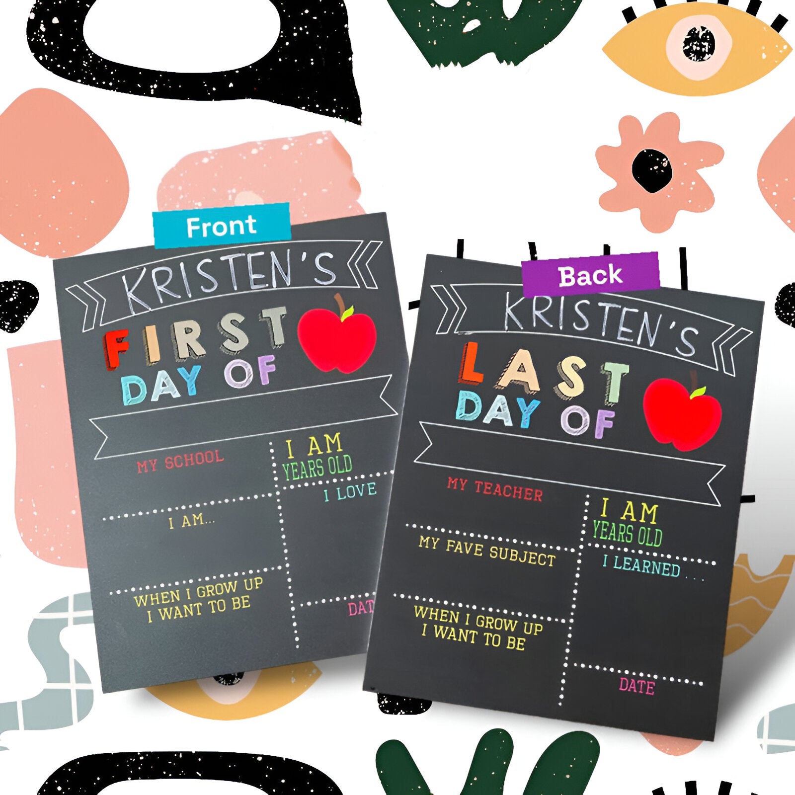 DIY First_Last Day Of School Sign Wonderful Gift for Kids Scsign