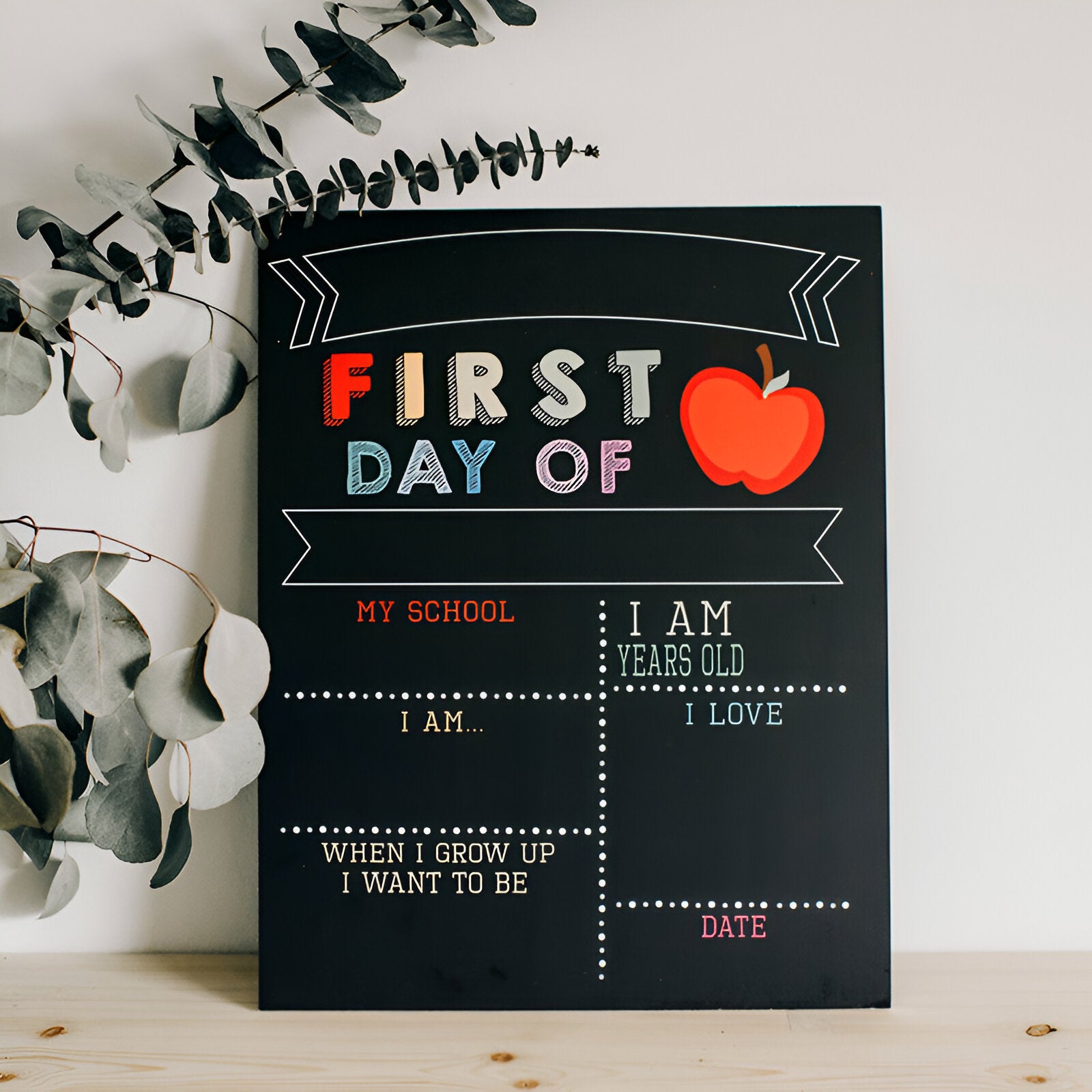 DIY First_Last Day Of School Sign Wonderful Gift for Kids Scsign