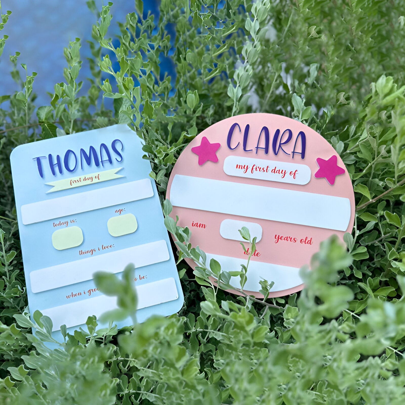 Personalized First Day Of School Sign Custom Style Colorful Gift for Child Scsign