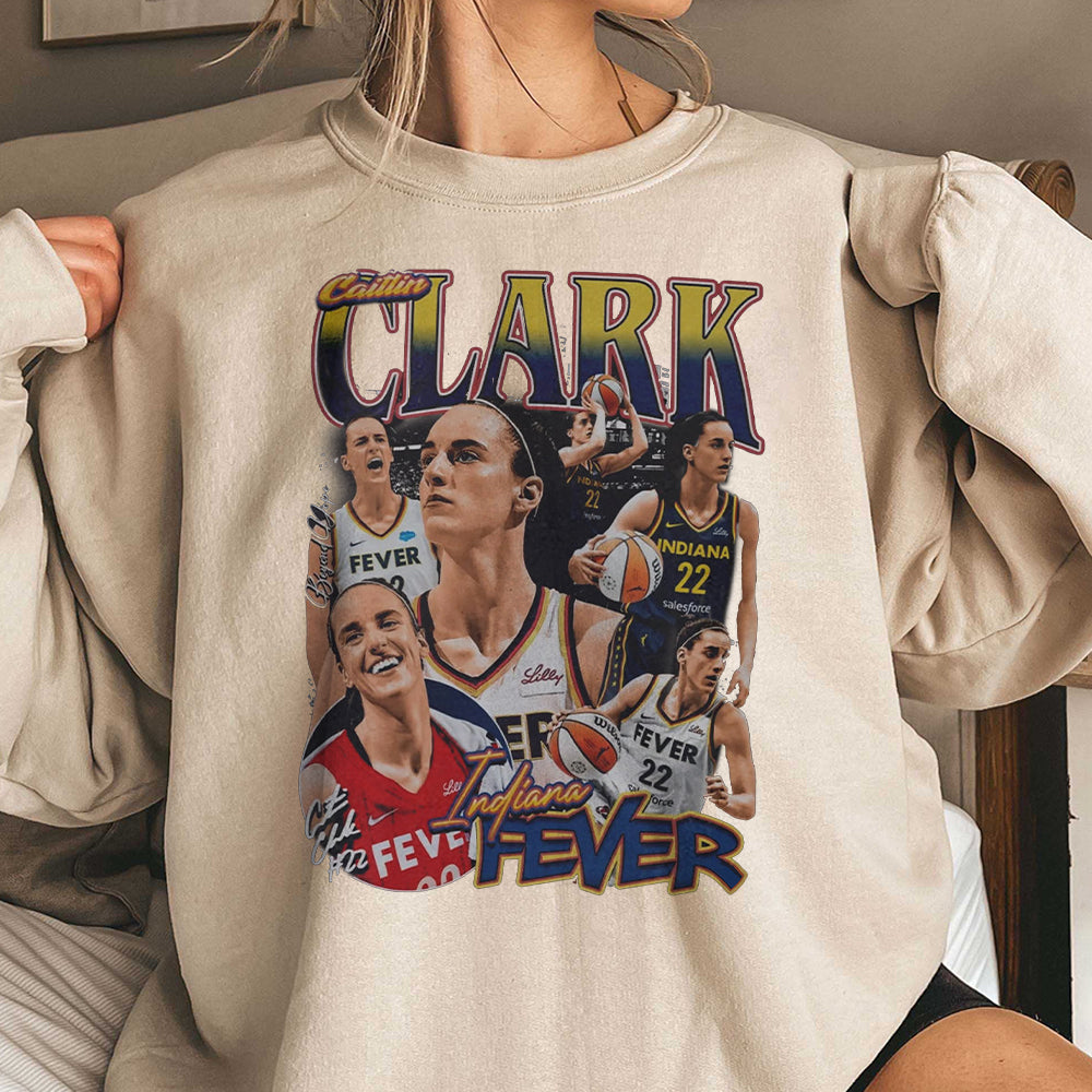 Caitlin Clark Indiana Fever 90s Vintage Bootleg Style T-Shirt, Classic Retro Graphic Unisex Tee Gift For Men and Women BBB