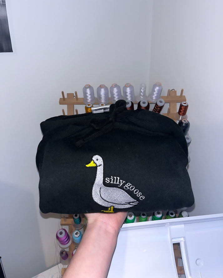 Silly Goose Embroidery Hoodie EM1709S