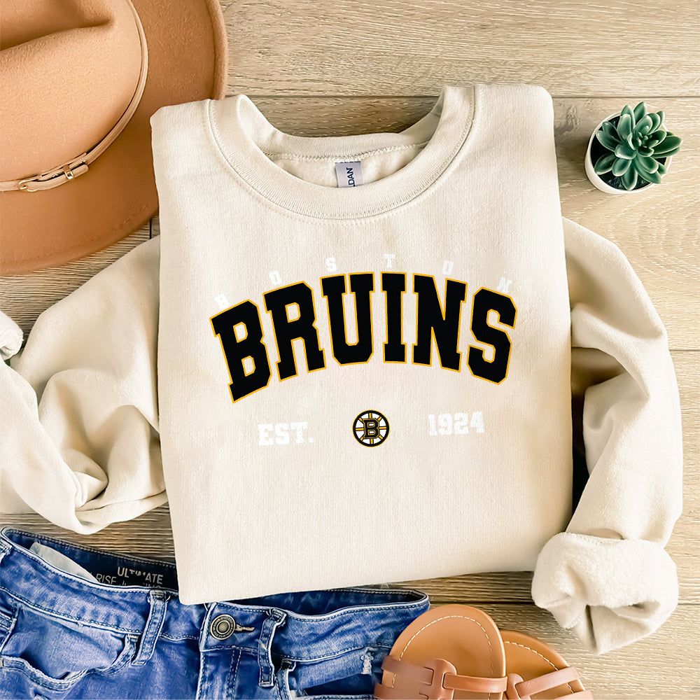 Boston Bruins Crewneck, Vintage Style Boston Hockey Sweatshirt, Boston Bruins Sweatshirt, College Sweatshirt, Hockey Fan Gifts SP2809 06