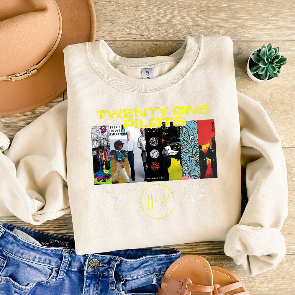 Vintage Twenty One Rock Music Singer Pilots T Shirt Tour 2024, Twenty One Pilots Sweatshirt And Hoodie MS0410 07