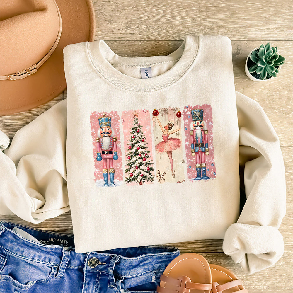 Retro Nutcracker Christmas PNG, Preppy Christmas Png, Holiday Vibes Png, Nutcracker Ballet Png, Christmas Tree, Pink Christmas, Sublimation S170 SNA