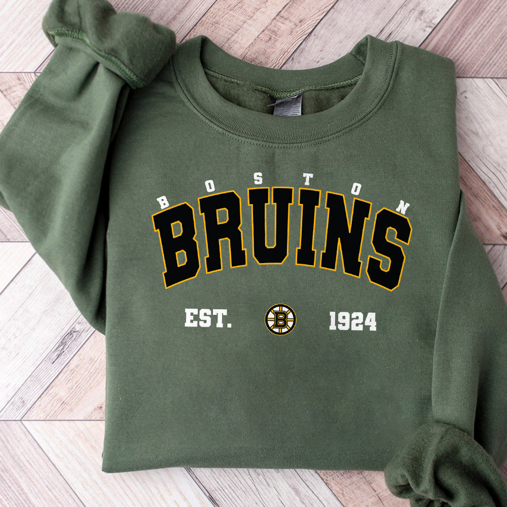 Boston Bruins Crewneck, Vintage Style Boston Hockey Sweatshirt, Boston Bruins Sweatshirt, College Sweatshirt, Hockey Fan Gifts SP2809 06