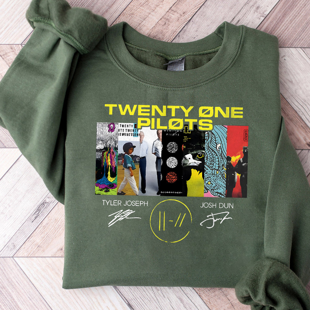 Vintage Twenty One Rock Music Singer Pilots T Shirt Tour 2024, Twenty One Pilots Sweatshirt And Hoodie MS0410 07