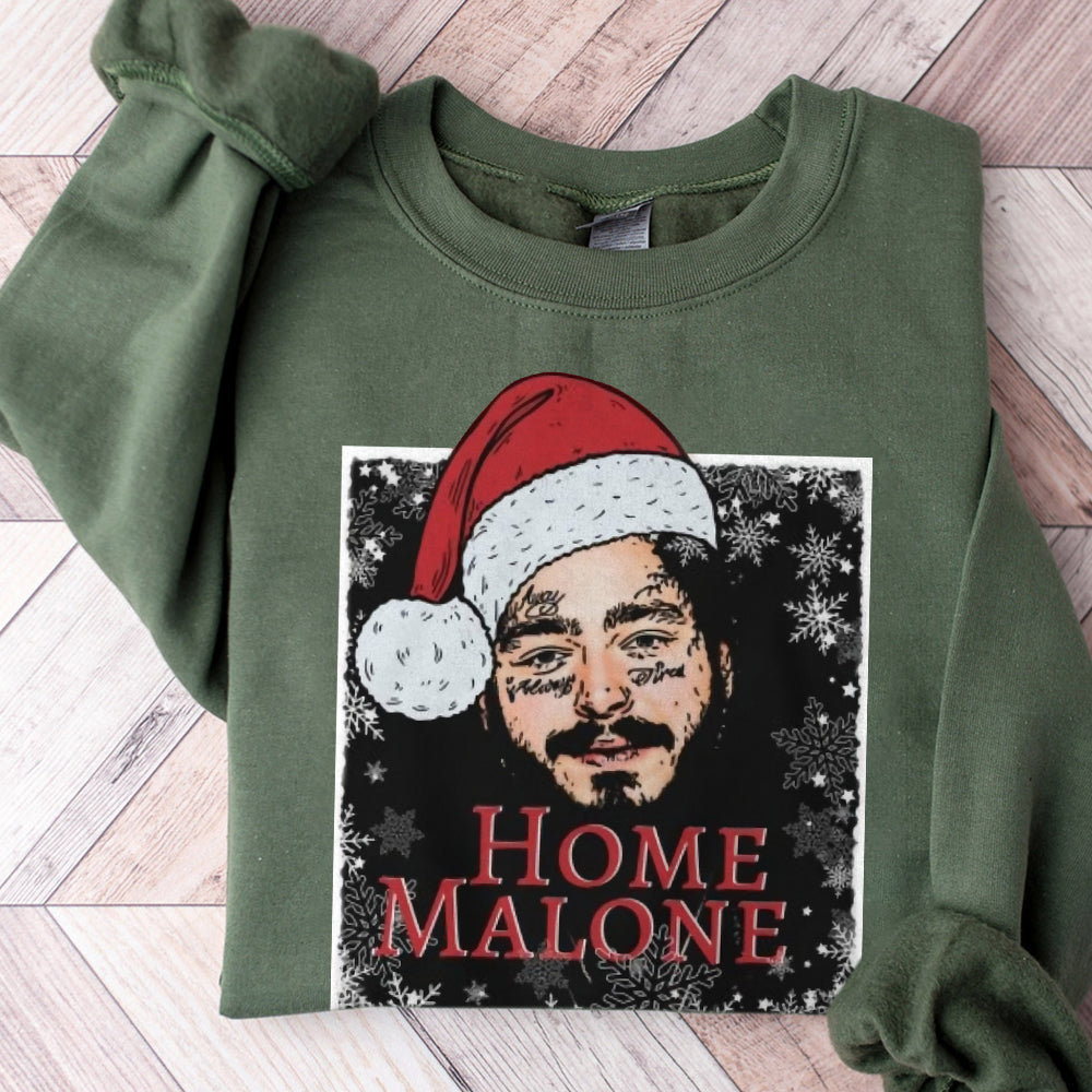 Home Malone Sweatshirt, Ugly Christmas Sweathirt, Funny Christmas Sweathirt, Home Alone Sweathirt,Ghost Malone Shirt 2 TMN
