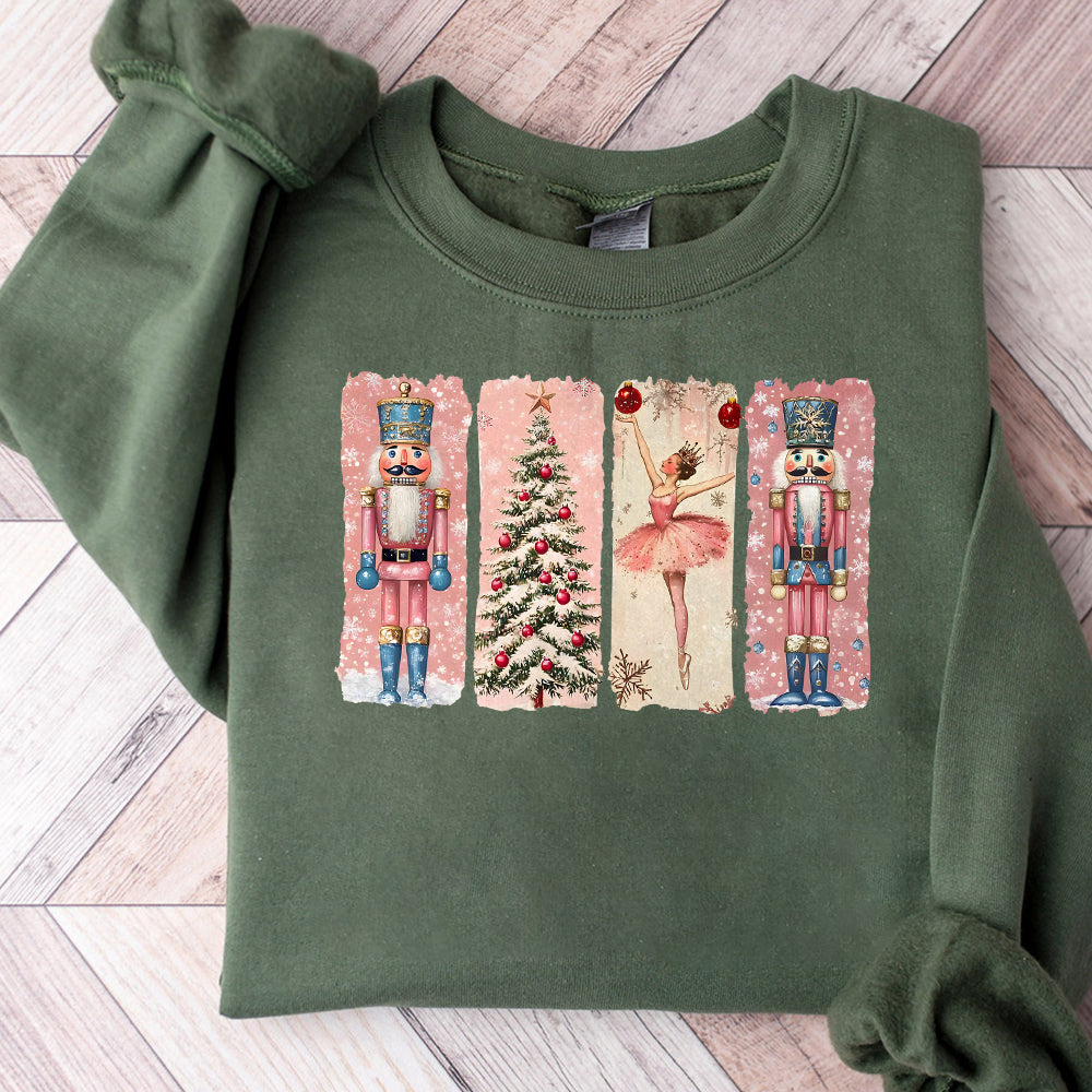 Retro Nutcracker Christmas PNG, Preppy Christmas Png, Holiday Vibes Png, Nutcracker Ballet Png, Christmas Tree, Pink Christmas, Sublimation S170 SNA