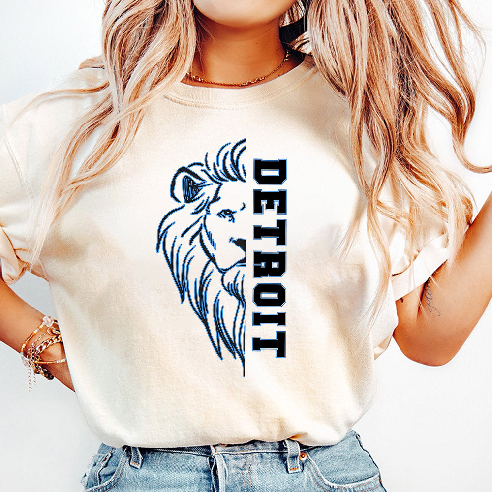 Detroit Football Shirt, Lion Football Shirt, Retro Detroit Football Shirt, Lion Football Gift, Detroit Shirt, Jared Goff, Lions Sweatshirt SP1010 04