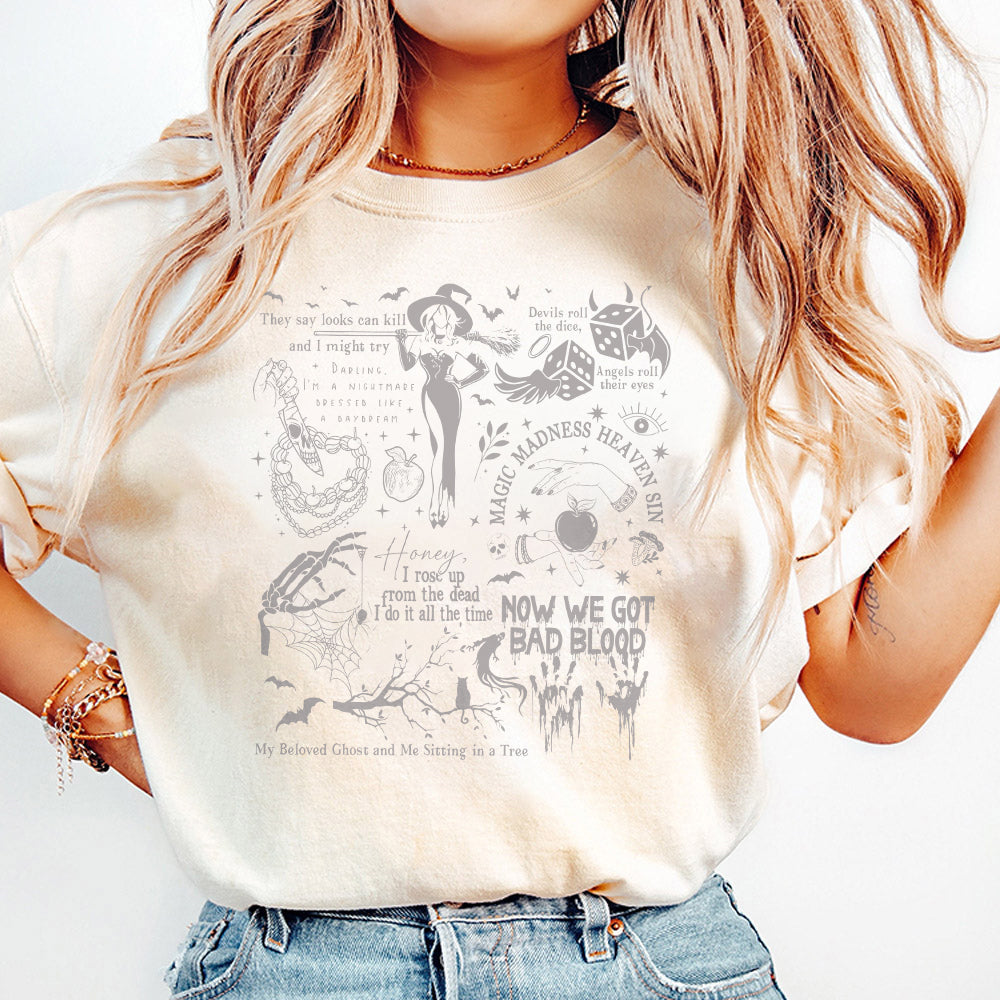 Halloween Lyrics Songs Png, Halloween Lyrics Youth Png, Spooky Season Png, Ghost Haunt T-Png, Fall Season Png, Spooky Swifties Png PNG1510 10 02