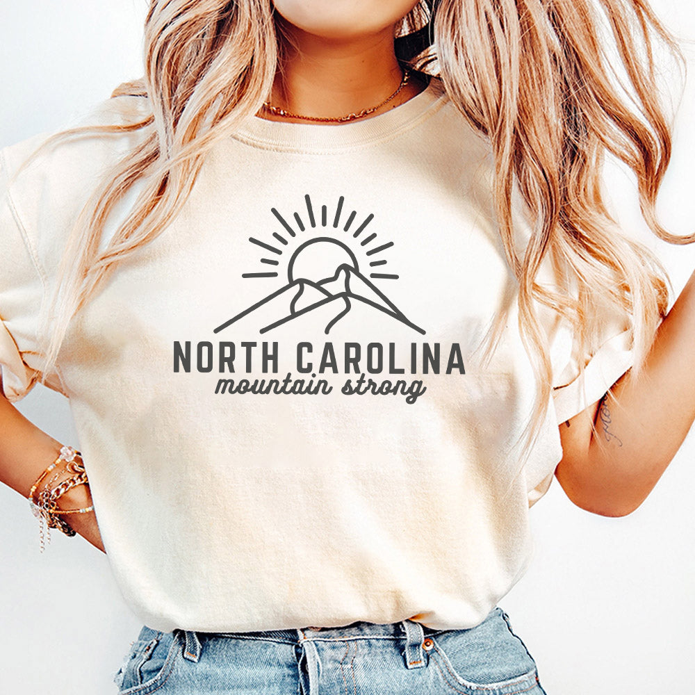 North Carolina Mountain Strong sr T-Png  Western NC Strong Tee I Hurricane Helene Tee I NC Local T-Png I NC Mountain Tee NPN