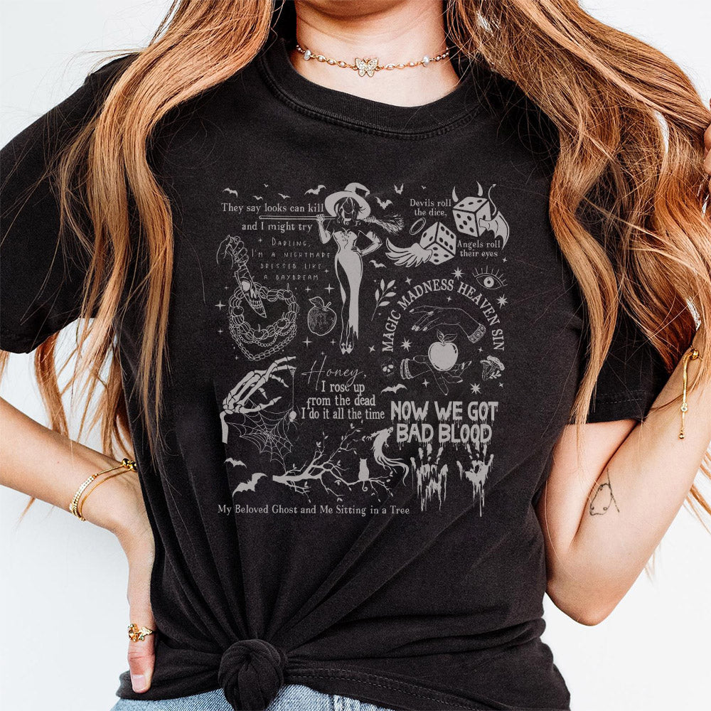 Halloween Lyrics Songs Png, Halloween Lyrics Youth Png, Spooky Season Png, Ghost Haunt T-Png, Fall Season Png, Spooky Swifties Png PNG1510 10 02