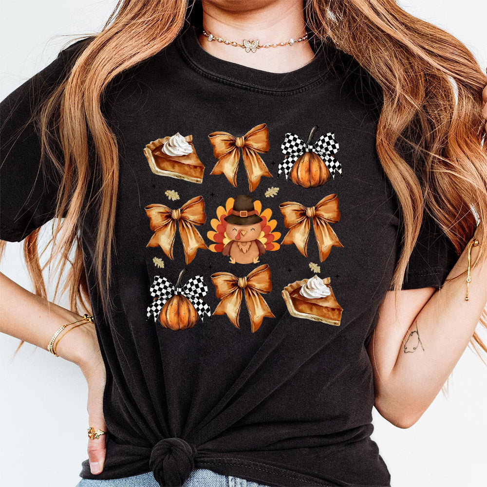 Retro Thanksgiving Png, Retro Fall Pumpkin Bow Png, Fall Coquette Bow PNG, Turkey Png Png, Autumn Girly Png,Girl Autumn Sublimation Design PNG3009 20 NPN