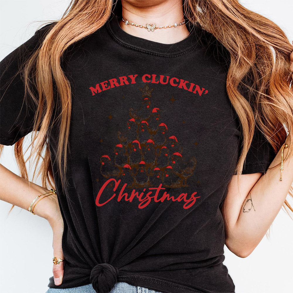 Merry Cluckin' Christmas, Christmas farmhouse Svg Png file, Funny Trendy Merry Christmas Chickens Svg Png Png, Tote bag Sublimation Design S24 OO