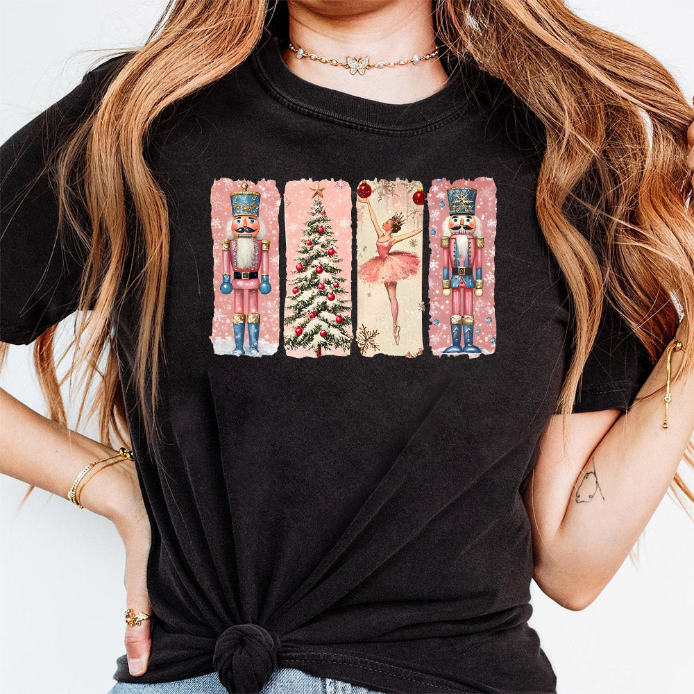 Retro Nutcracker Christmas PNG, Preppy Christmas Png, Holiday Vibes Png, Nutcracker Ballet Png, Christmas Tree, Pink Christmas, Sublimation S170 SNA