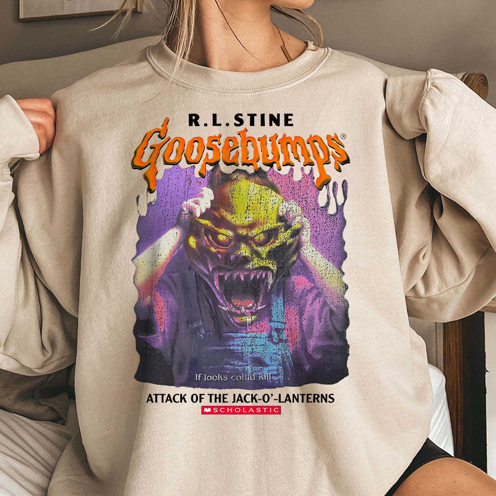 Goosebumps Attack Of The Jack-O'-Lantern s Shirt, One Day At Horror Land Classic R.L.S Sweatshirt, Goosebumps Halloween Shirt CCC